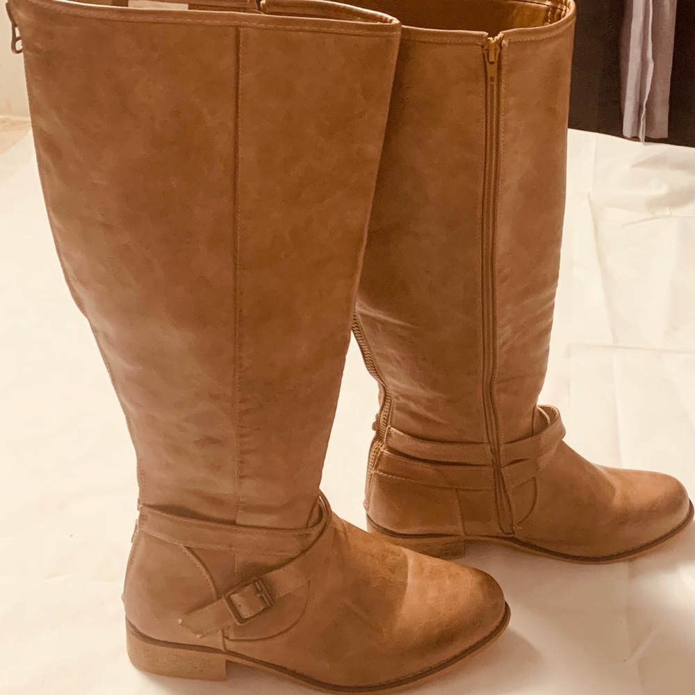 Knee High Boots Wide Ankle
